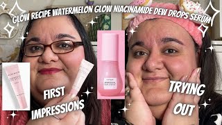 ✨GLOW RECIPE WATERMELON GLOW NIACINAMIDE DEW DROPS✨ First Impressions l Review l Try On (Ipsy)