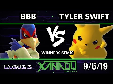 S@X 318 SSBM - Tyler Swift (Pikachu) Vs. BBB (Falco) Smash Melee Winners Semis