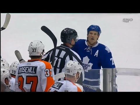 Flyers - Maple Leafs rough stuff 9/16/13