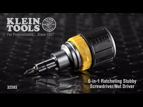 6-in-1 Ratcheting Stubby Screwdriver