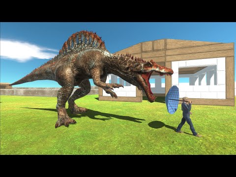 Escape from JURASSIC PARK SPINOSAURUS - Animal Revolt Battle Simulator