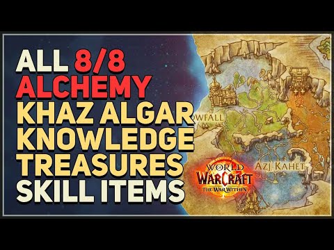 All Khaz Algar Alchemy Knowledge Treasures Skill Items Locations WoW