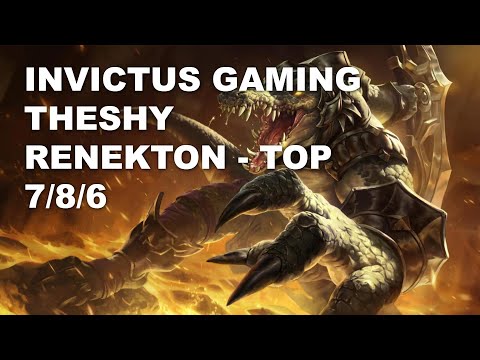 Invictus Gaming TheShy Top Renekton vs Camille - KR Grandmaster Patch 10.8