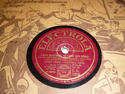 Siegfried Arno und Trude Lieske, Louis Quatorze, Operettenschlager, 1929