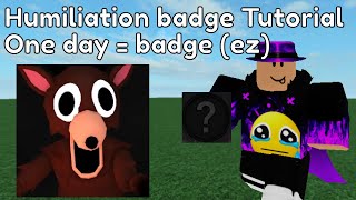 How to get HUMILIATION BADGE in 99 nights in the forest | Roblox Tutorial