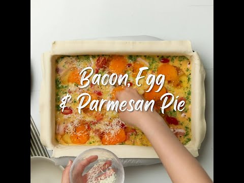 Bacon, Egg & Parmesan Pie