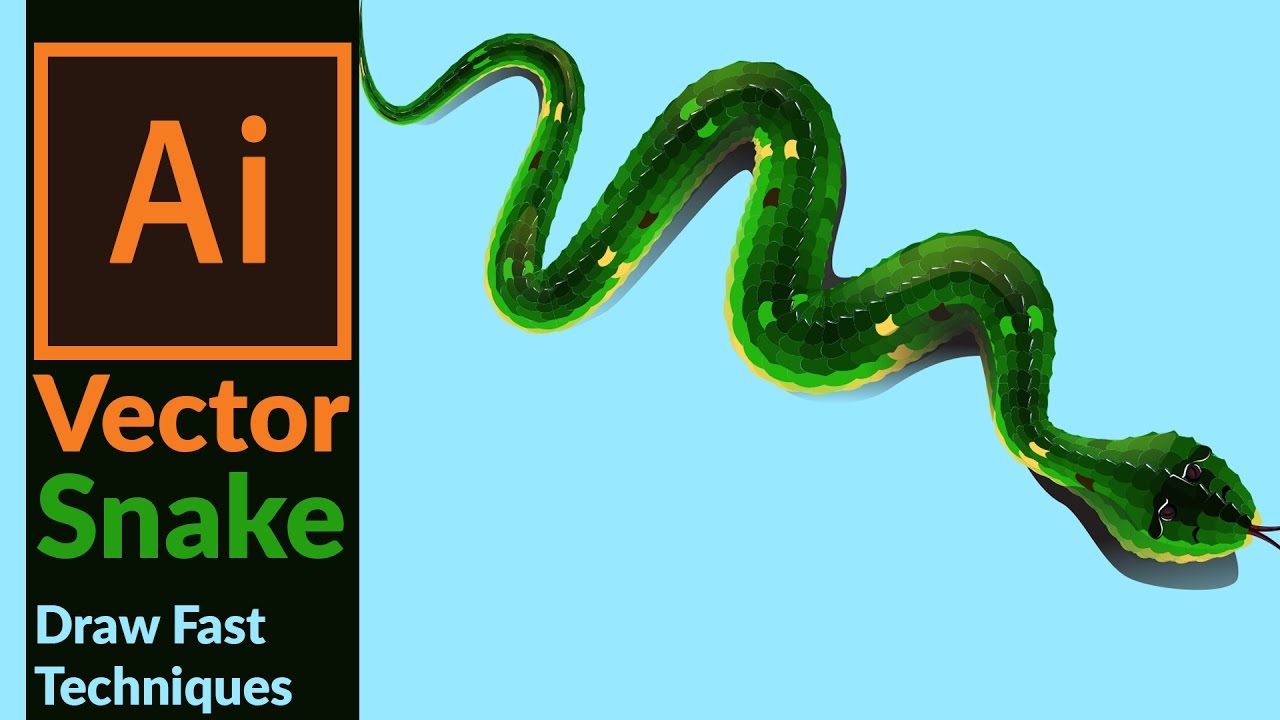 Adobe Illustrator Tutorials - Create a Vector Snake Using basic tools