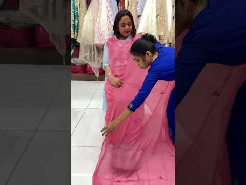 Chikankaari top bottom and dupatta collections for booking visits