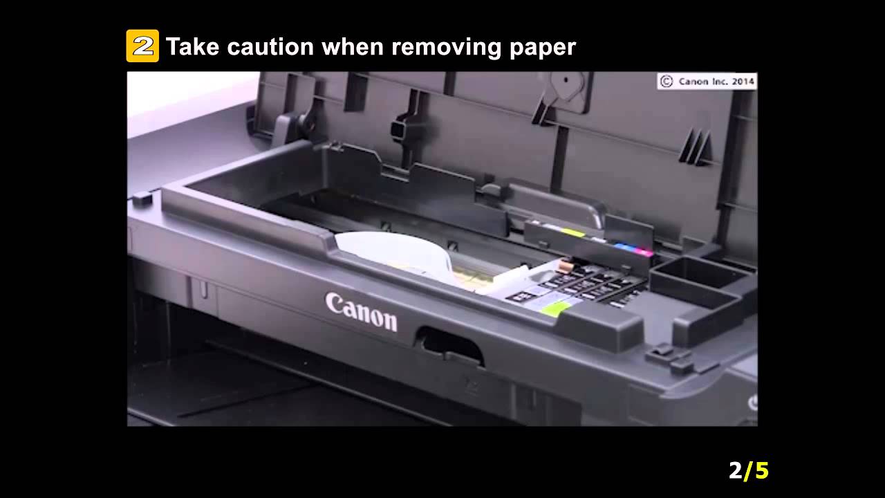 PIXMA iP8720/iX6820: Removing a jammed paper: inside the printer