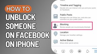 How To Unblock Someone on Facebook on iPhone