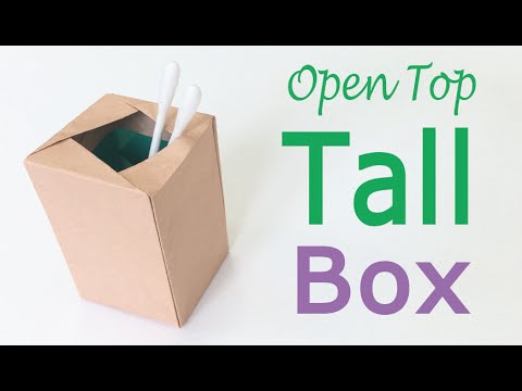 Origami Paper Open Top Tall Box ♪DIY♪ - Origami Kawaii〔#131〕