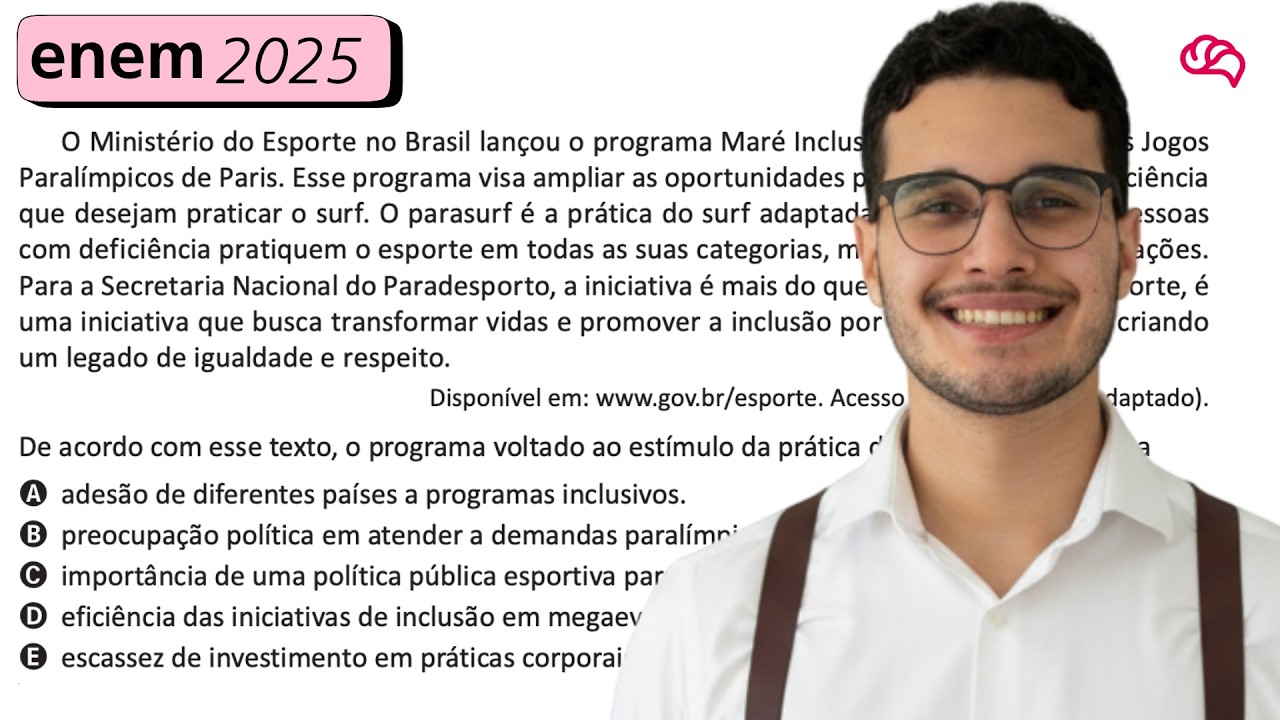 Resolução em Vídeo — Questão 12 ENEM 2025