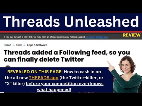 Threads Unleashed - PLR | Review | How to cash $7865.98 in on the all new THREADS app | #thread