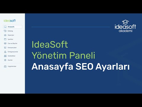 Anasayfa SEO Ayarları