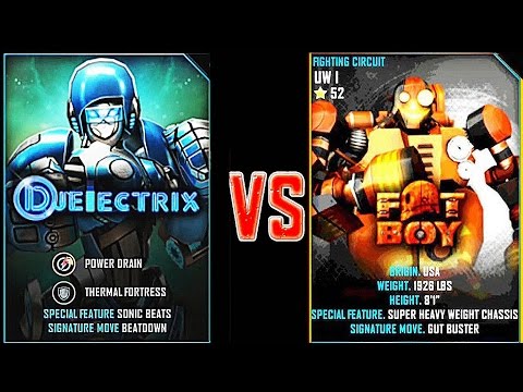REAL STEEL WRB DJ ELECTRIX VS Fat Boy New Robots UPDATE (Живая Сталь)