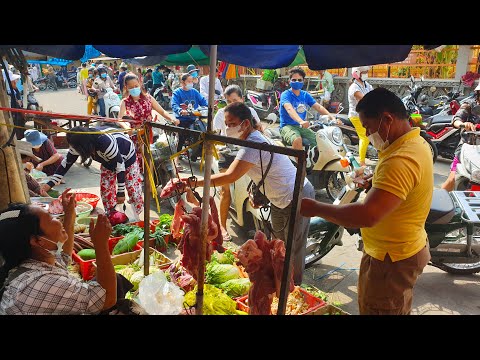 Sightseeing  At Marketplace - Phnom Penh Market Street Food At Boeung Tompon Market