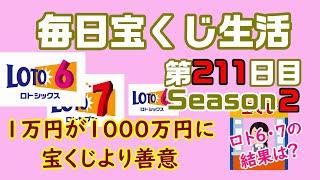 【毎日宝くじ生活】第211日目 1万円が1000万円に、宝くじより善意