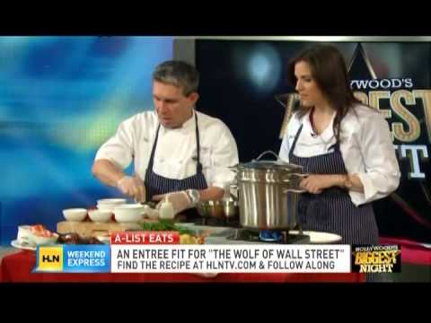 Chef Piero Premoli demonstrates Wolf of Wallstreet "Spago Pirata" pasta dish on Headline News