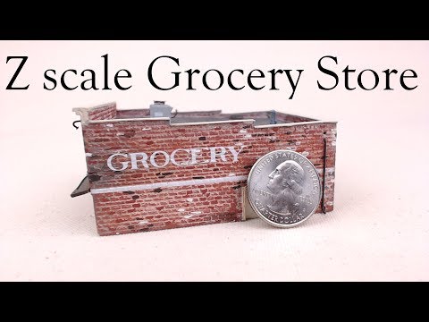 Z Scale Scratch Built Grocery Store