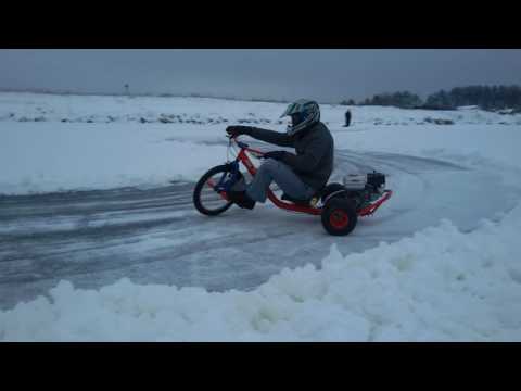 The best Motorized Drift Trike on ice.