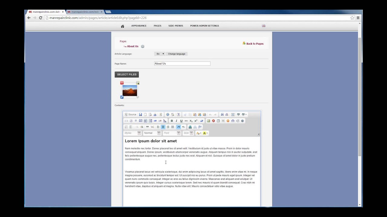 Add an image to an article in your website under 2 minutes!