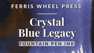 💙 "Crystal Blue Legacy" Navy with Blue Shimmer Ink 💙 FWP Swatch & Comparison