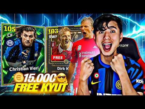 15,000 Coins New Vieri + Free Kuyt Daily Free Draw Pack opening in efootball 26 mobile