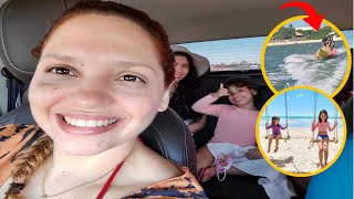 NOSSA PRIMEIRA VEZ ANDANDO DE BANANA BOAT |  Vlog de ferias  Part1 |  - Mariana Veras