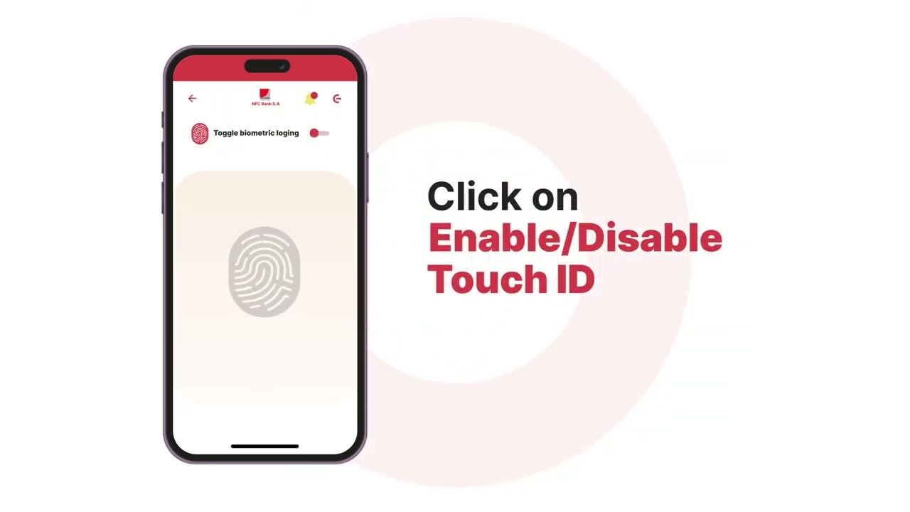 Online Banking App - How to Enable/Disable biometric authentication