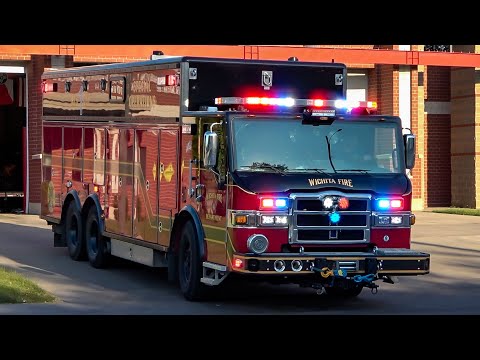 [STATION ALARM] - WICHITA Fire | RESCUE 1 & Engine 4 Responding to an URGENT CALL!