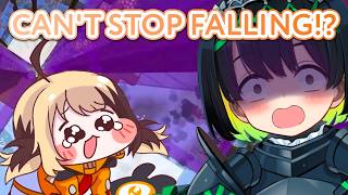 Can't Stop Falling!? 😭 HoloEN falling moments from the Minecraft server tour | hololiveEN Reaction