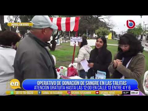 Operativo de donacion de sangre en Las Talitas