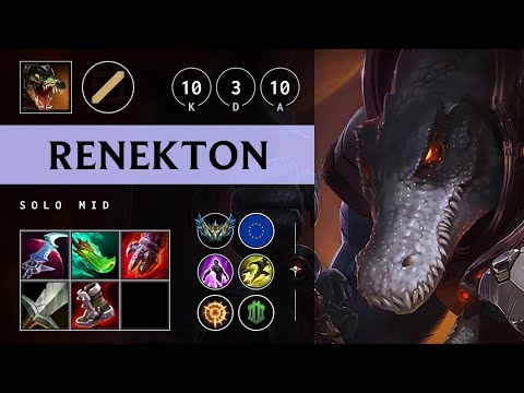 Renekton Mid vs Yasuo - EUW Challenger Patch 25.08