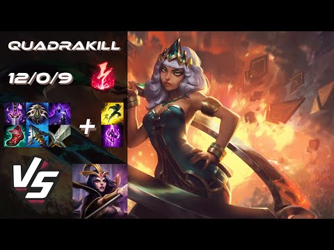 MID Qiyana vs LeBlanc [QUADRAKILL] - EU Grandmaster Patch 14.13