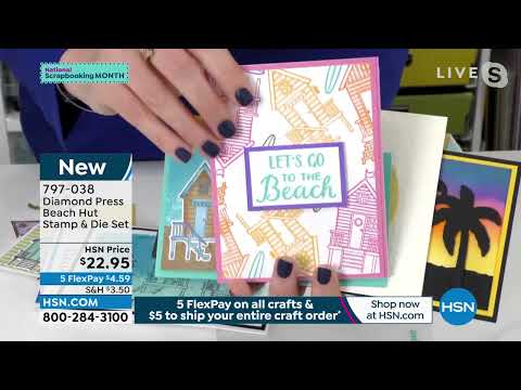 Diamond Press Beach Hut Stamp and Die Set