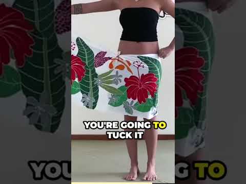 How to tie a Tahitian pareo! #tahitiandance #oritahiti #shorts