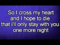 Maroon 5 - One More Night (Lyrics)