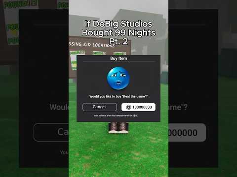 If DoBig Studios Bought 99 Nights in the Forest Pt. 2💀 #roblox #99nightintheforest #shorts