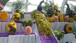 preview picture of video 'Fruits and  Flowers decoration in davangere glass house'
