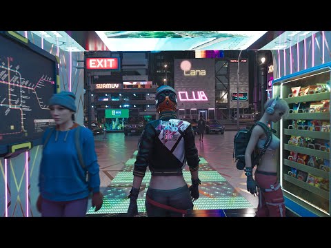 Walking around cyber street - Unreal Engine 5