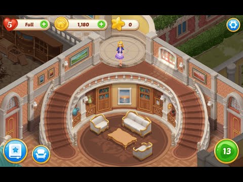 Matchington Mansion Gameplay | renovation of mansion | Pink And Blue Color
