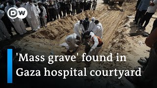 Exhumation operations continue at apparent mass grave in Khan Younis | DW News
