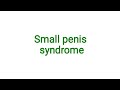 Small Penis Syndrome The Myth Belief