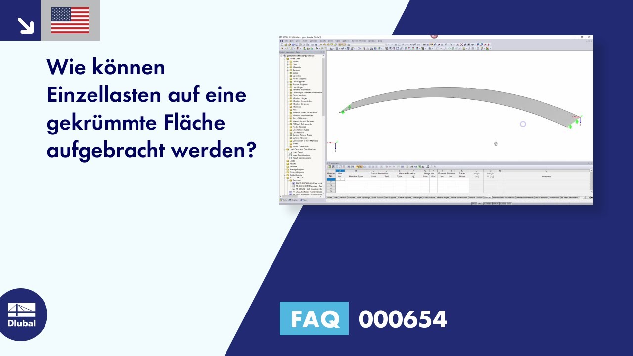 [EN] FAQ 000654 | Wie können Einzellasten auf eine gekrümmte Fläche aufgebracht werden?