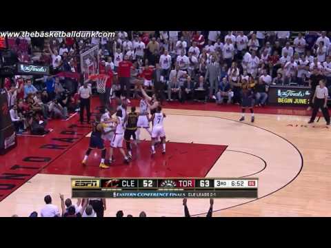 Bismack Biyombo Stuffs Kevin Love's Dunk Attempt | Cavaliers vs Raptors | Game 4 | 2016 NBA Playoffs