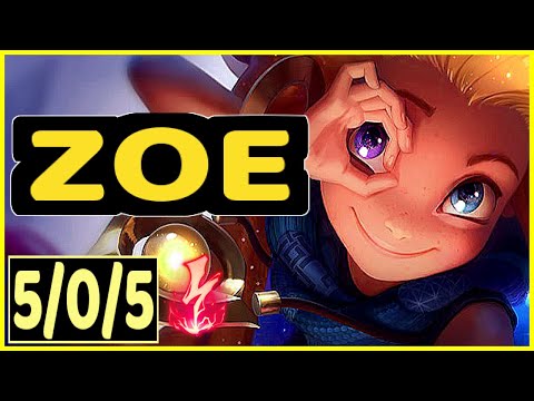 SKT T1 FAKER (ZOE) vs RYZE - 5/0/5 KDA MID CHALLENGER GAMEPLAY - KR