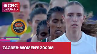 Women's 3000m (with cut-aways) at Continental Tour meet in Zagreb | #CBCSports