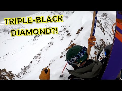 Skiing a TRIPLE BLACK DIAMOND!! (Big Sky Montana!)