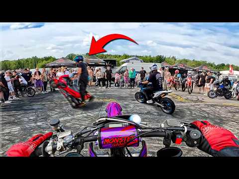 HE DRIVES INTO THE CROWDS!