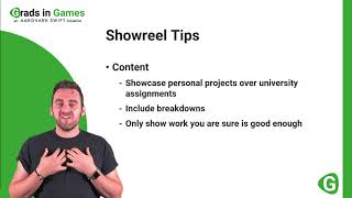 Key features of a Game Animator's Showreel